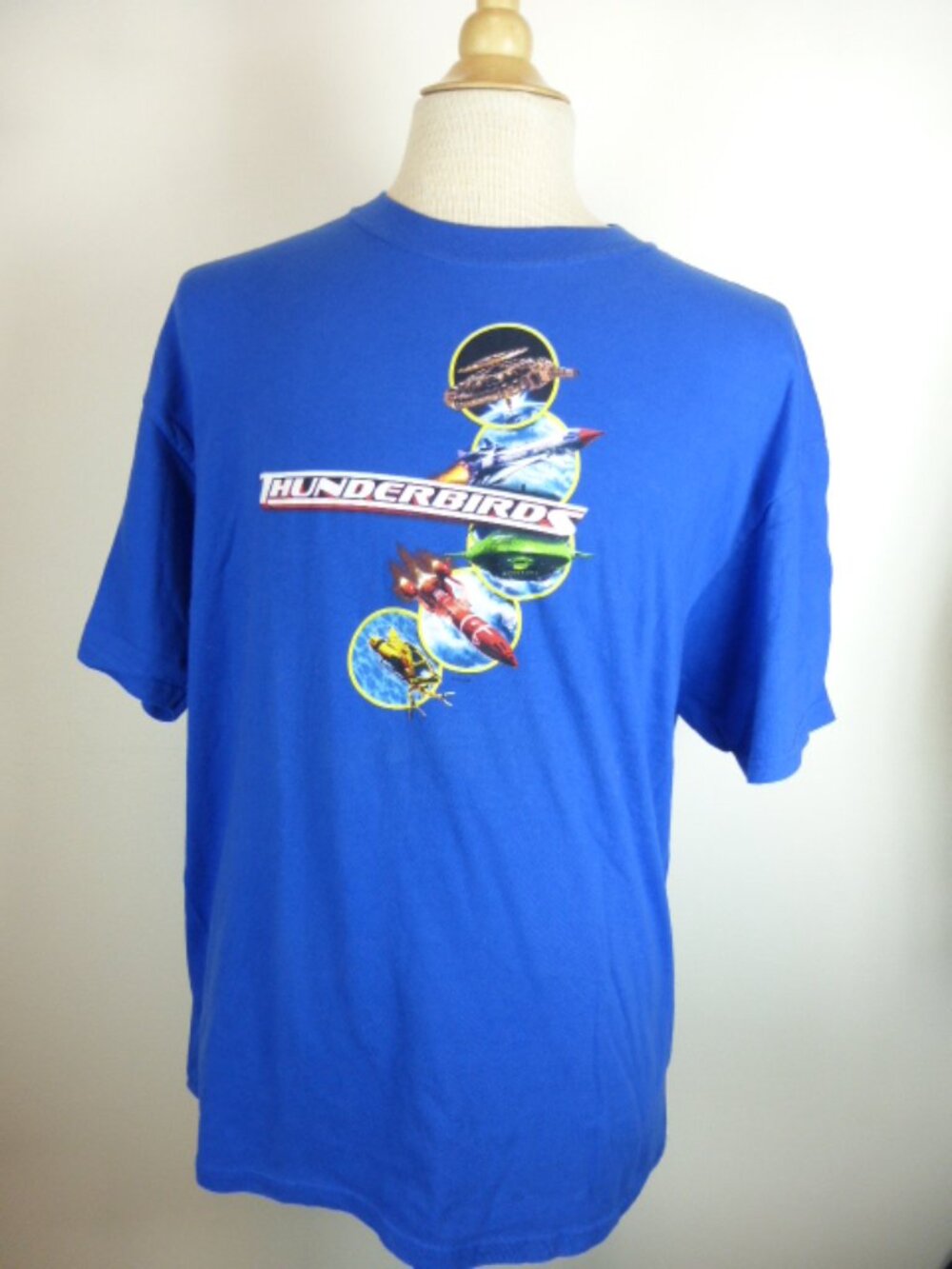 THUNDERBIRDS Jet AIRCRAFT BLUE T SHIRT XL